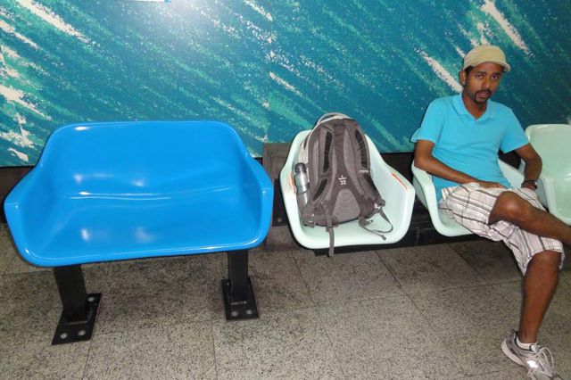 In Sao Paolo, there are "fat seats" for obese transit patrons